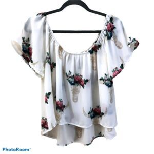 Peach Love Off the Shoulder Blouse Size L